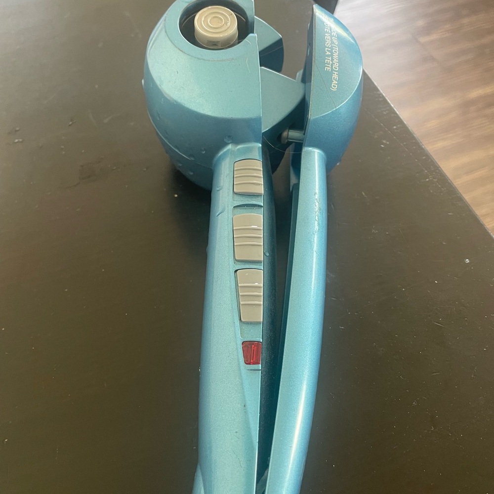 Blue Hair Curler with Control Buttons